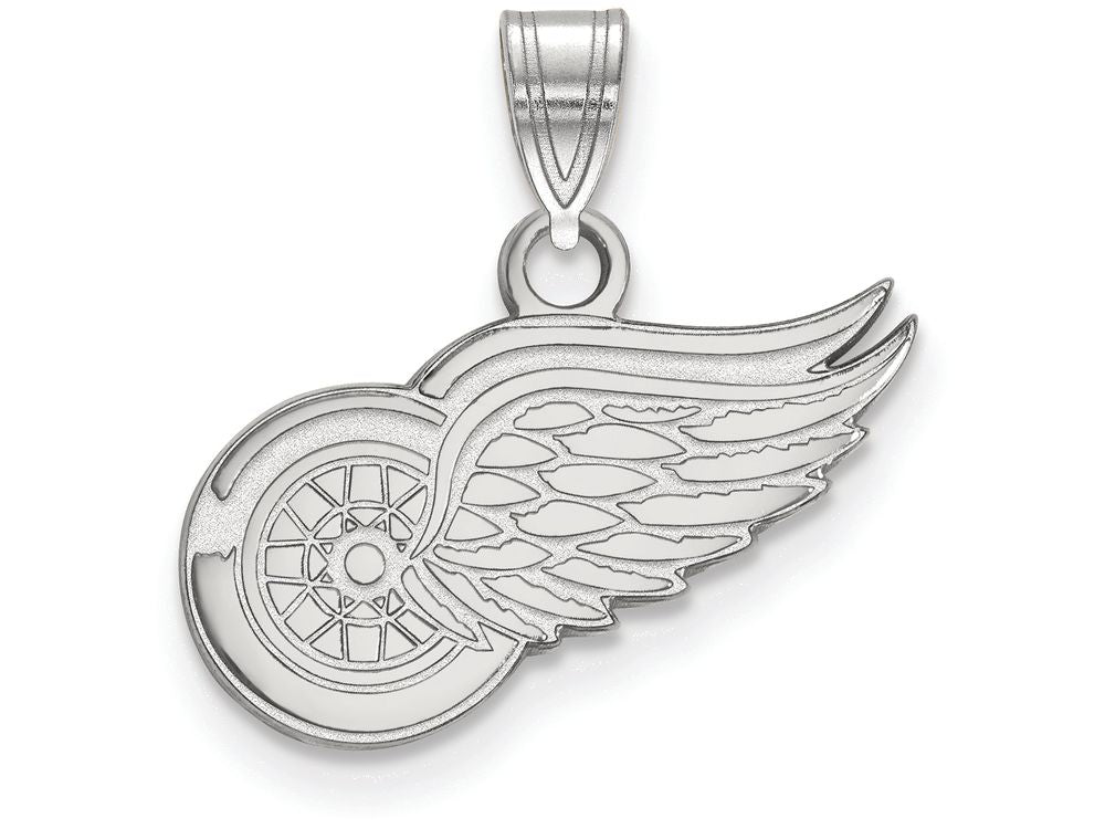 LogoArt Sterling Silver Detroit Red Wings Small Pendant Necklace