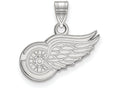 LogoArt Sterling Silver Detroit Red Wings Small Pendant Necklace