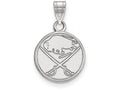 LogoArt Sterling Silver Buffalo Sabres Small Pendant Necklace