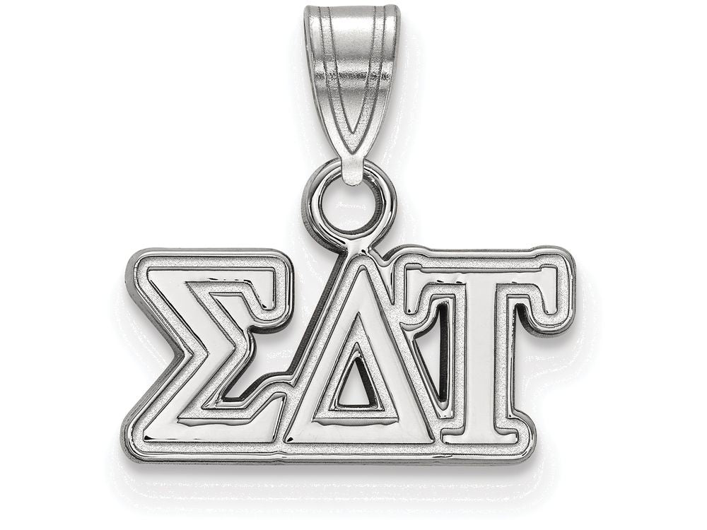 LogoArt Sterling Silver Sigma Delta Tau Small Pendant Necklace