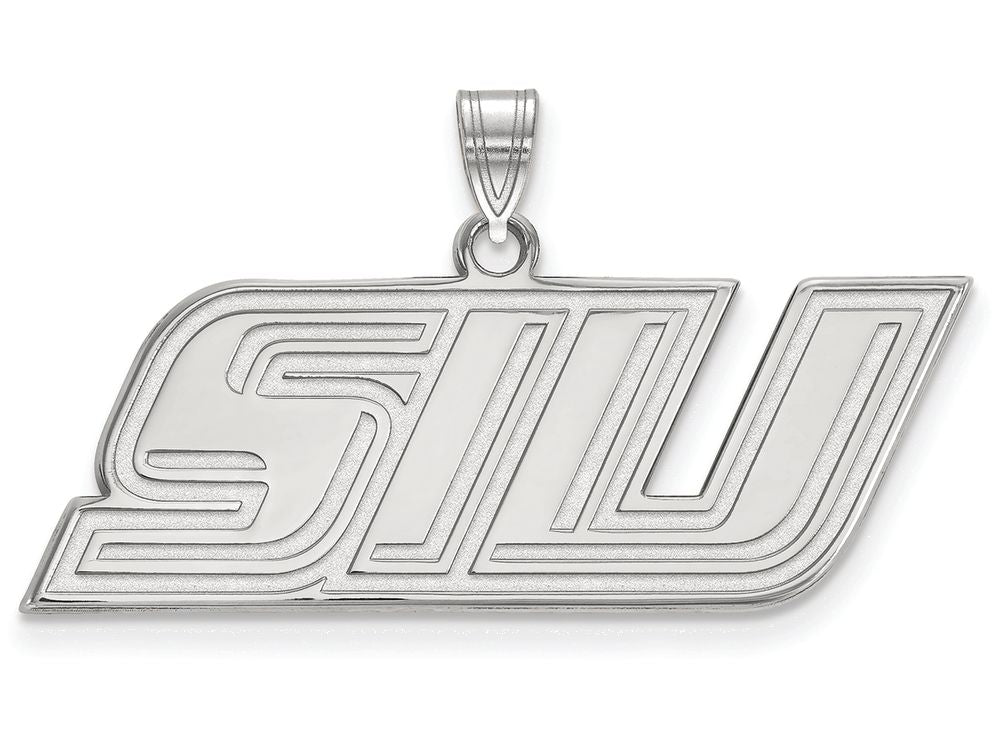 LogoArt Sterling Silver Southern Illinois University Small Pendant Necklace