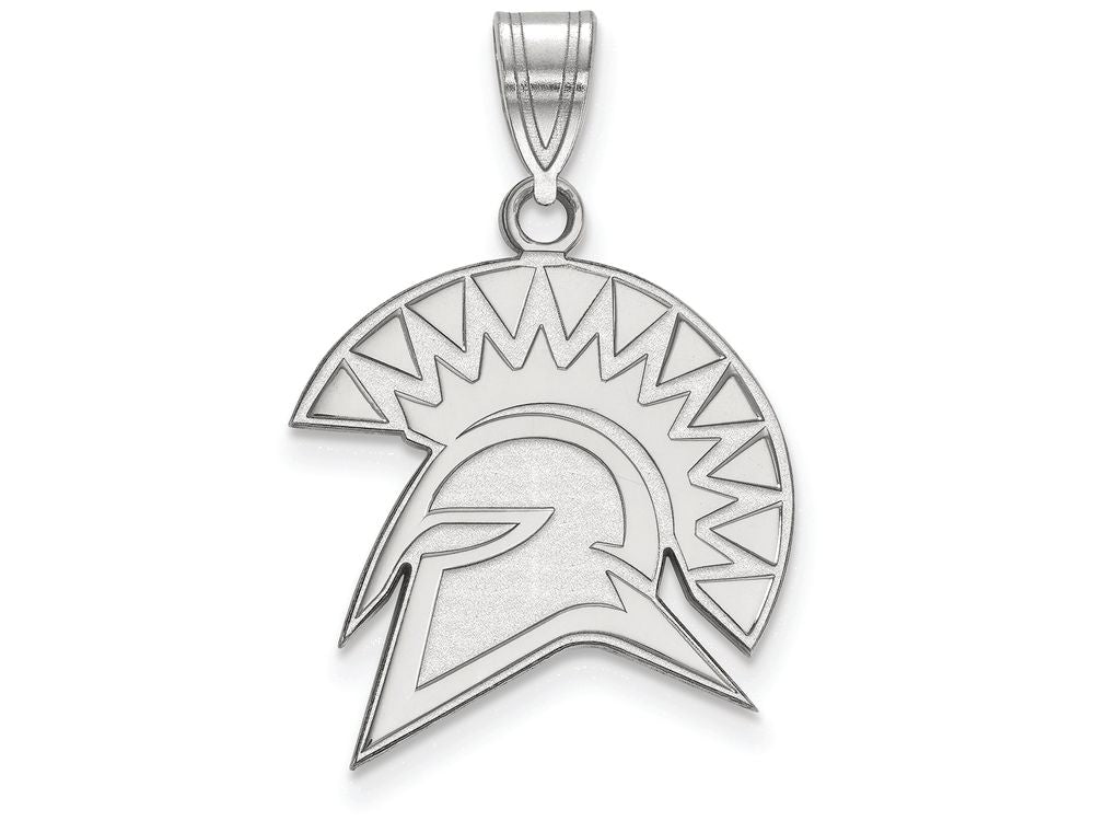 LogoArt Sterling Silver San Jose State University Large Pendant Necklace