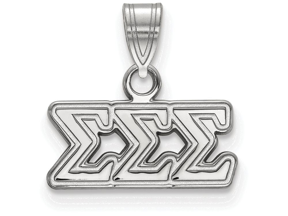 LogoArt Sterling Silver Sigma Sigma Sigma Small Pendant Necklace