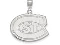 LogoArt Sterling Silver St. Cloud State Large Pendant Necklace