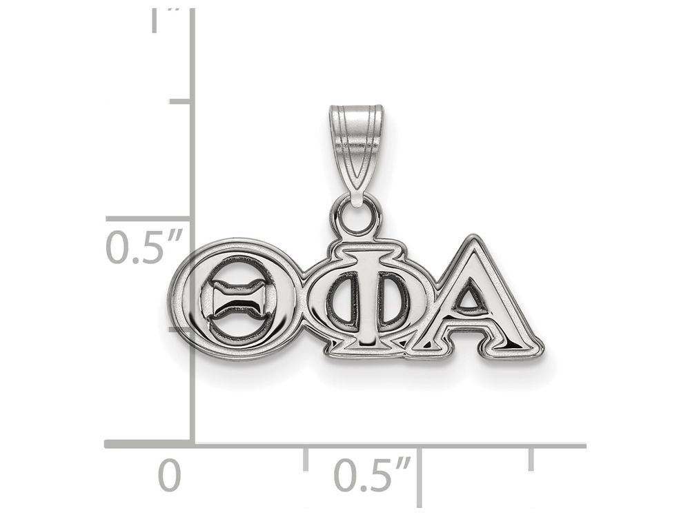 LogoArt Sterling Silver Theta Phi Alpha Small Pendant Necklace
