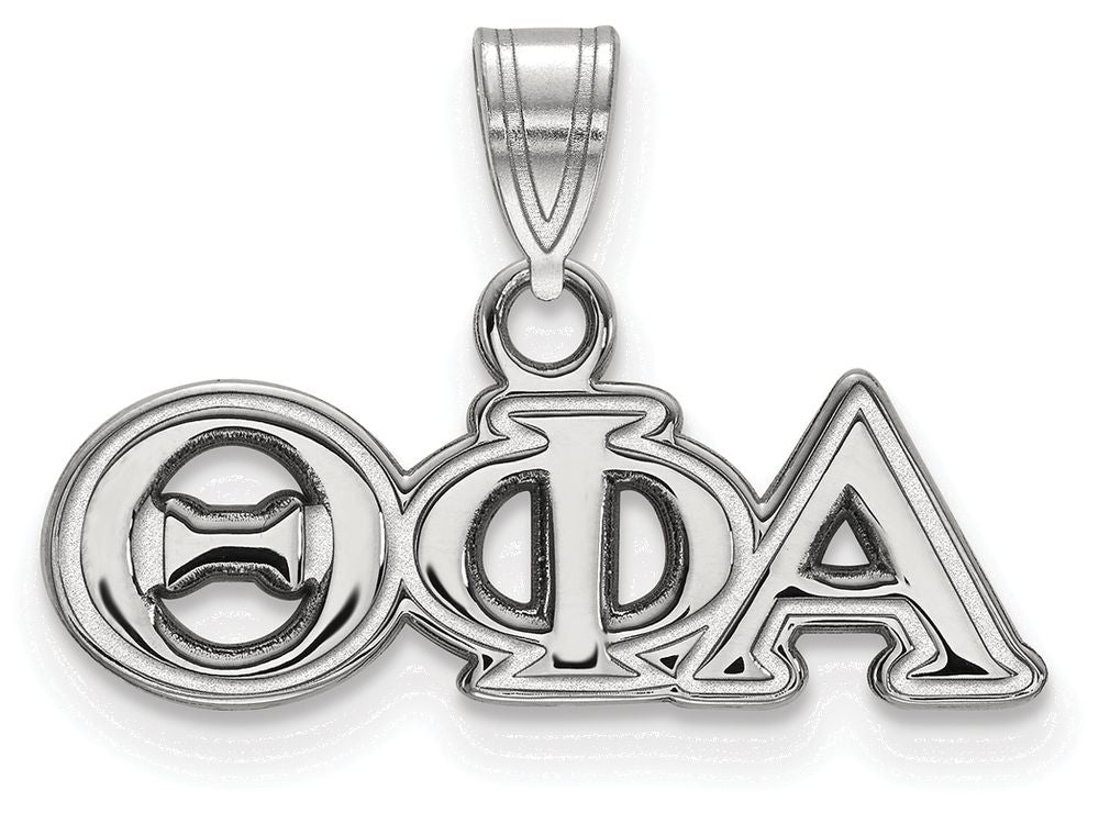 LogoArt Sterling Silver Theta Phi Alpha Small Pendant Necklace