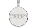 LogoArt Sterling Silver Transylvania University XL Disc Pendant Necklace