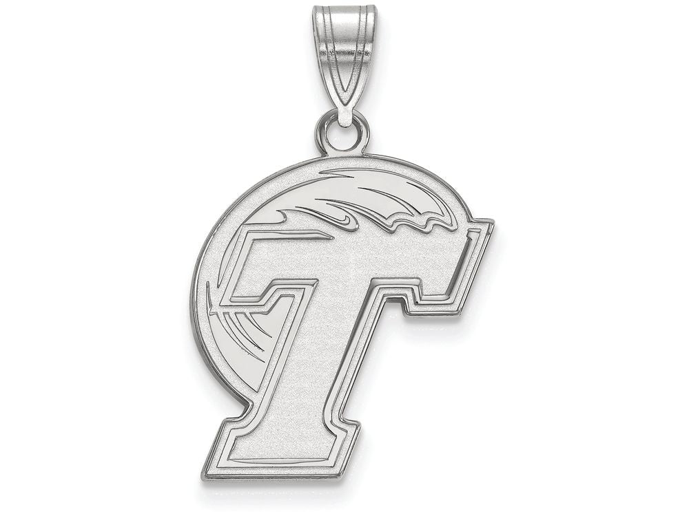 LogoArt Sterling Silver Tulane University Large Pendant Necklace