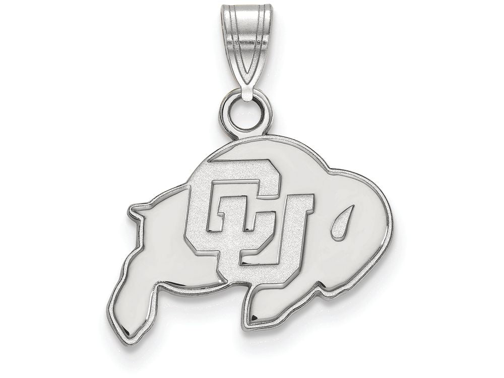 LogoArt Sterling Silver University Of Colorado Small Pendant Necklace