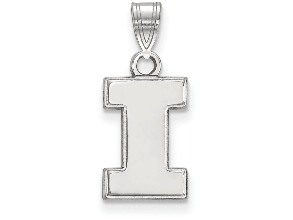 LogoArt Sterling Silver University Of Illinois Small Pendant Necklace