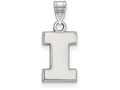 LogoArt Sterling Silver University Of Illinois Small Pendant Necklace