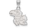 LogoArt Sterling Silver University Of Kansas Small Pendant Necklace