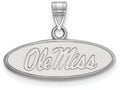 LogoArt Sterling Silver University Of Mississippi Small Pendant Necklace