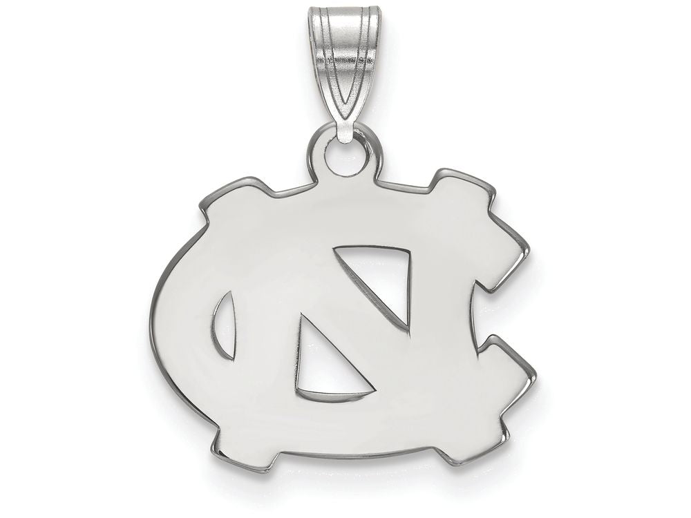 LogoArt Sterling Silver University Of North Carolina Small Pendant Necklace
