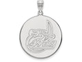 LogoArt Sterling Silver University Of North Carolina At Charlotte XL Disc Pendant Necklace