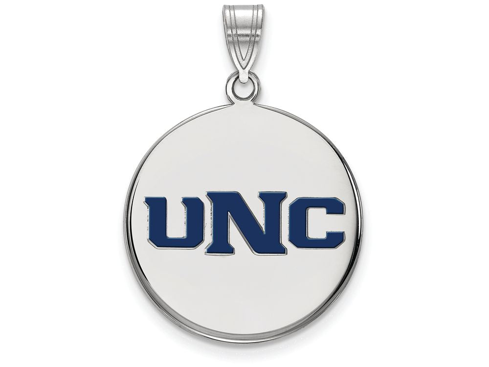 LogoArt Sterling Silver University Of Northern Colorado Large Enamel Disc Pendant Necklace