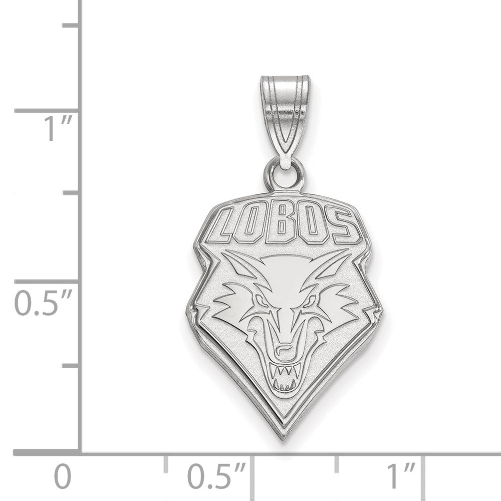 LogoArt Sterling Silver University Of New Mexico Large Pendant Necklace