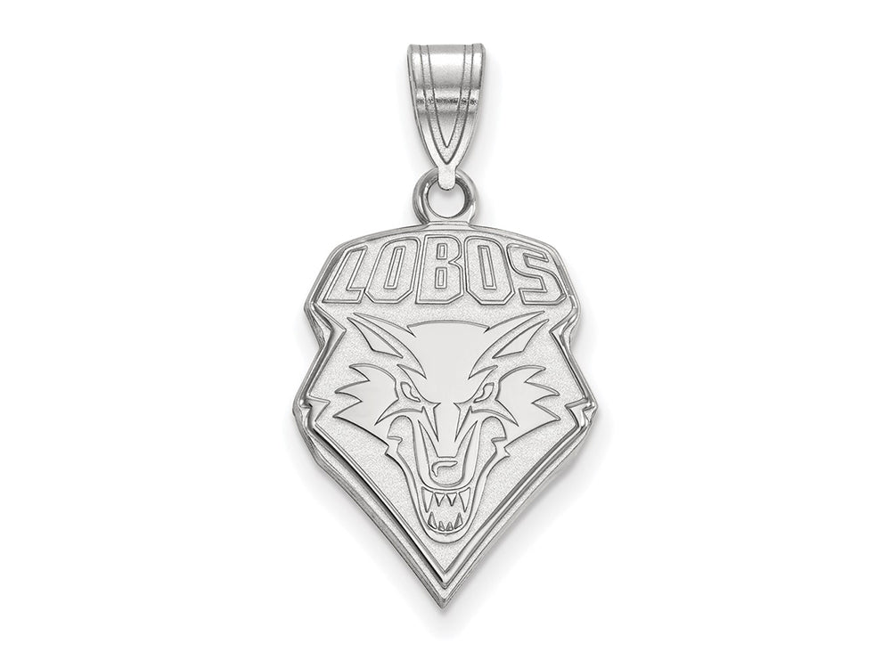 LogoArt Sterling Silver University Of New Mexico Large Pendant Necklace