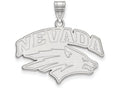 LogoArt Sterling Silver University Of Nevada Large Pendant Necklace