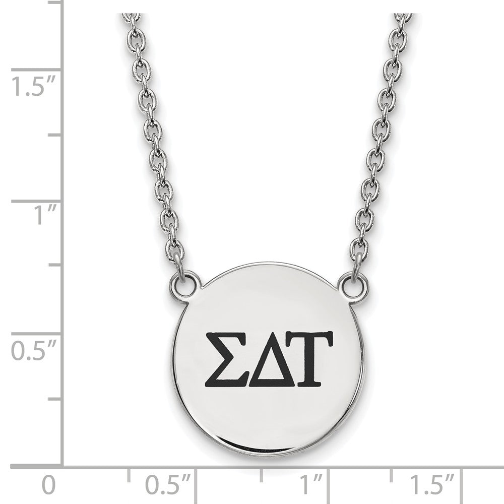 LogoArt Sterling Silver University Of North Texas XL Disc Pendant Necklace
