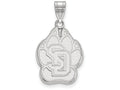 LogoArt Sterling Silver University Of South Dakota Large Pendant Necklace
