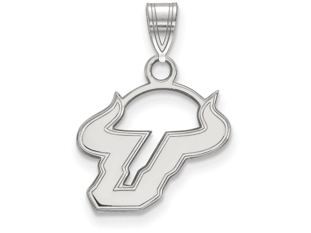 LogoArt Sterling Silver University Of South Florida Small Pendant Necklace