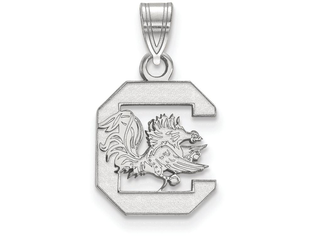 LogoArt Sterling Silver University Of South Carolina Small Pendant Necklace