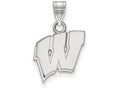 LogoArt Sterling Silver University Of Wisconsin Small Pendant Necklace