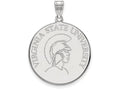 LogoArt Sterling Silver Virginia State University XL Disc Pendant Necklace