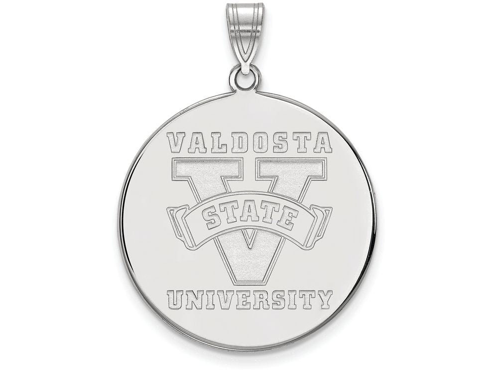 LogoArt Sterling Silver Valdosta State University XL Disc Pendant Necklace