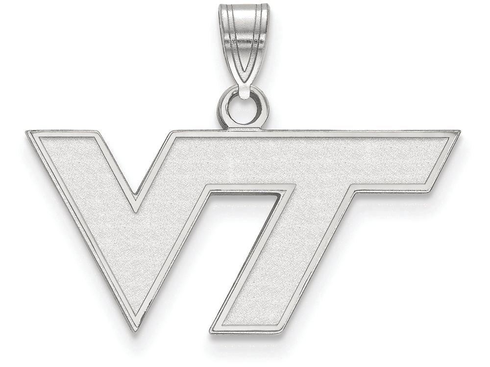 LogoArt Sterling Silver Virginia Tech Small Pendant Necklace