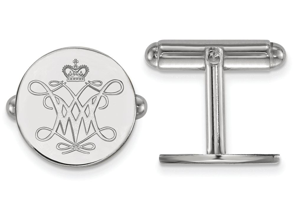 LogoArt Sterling Silver William And Mary Cuff Link