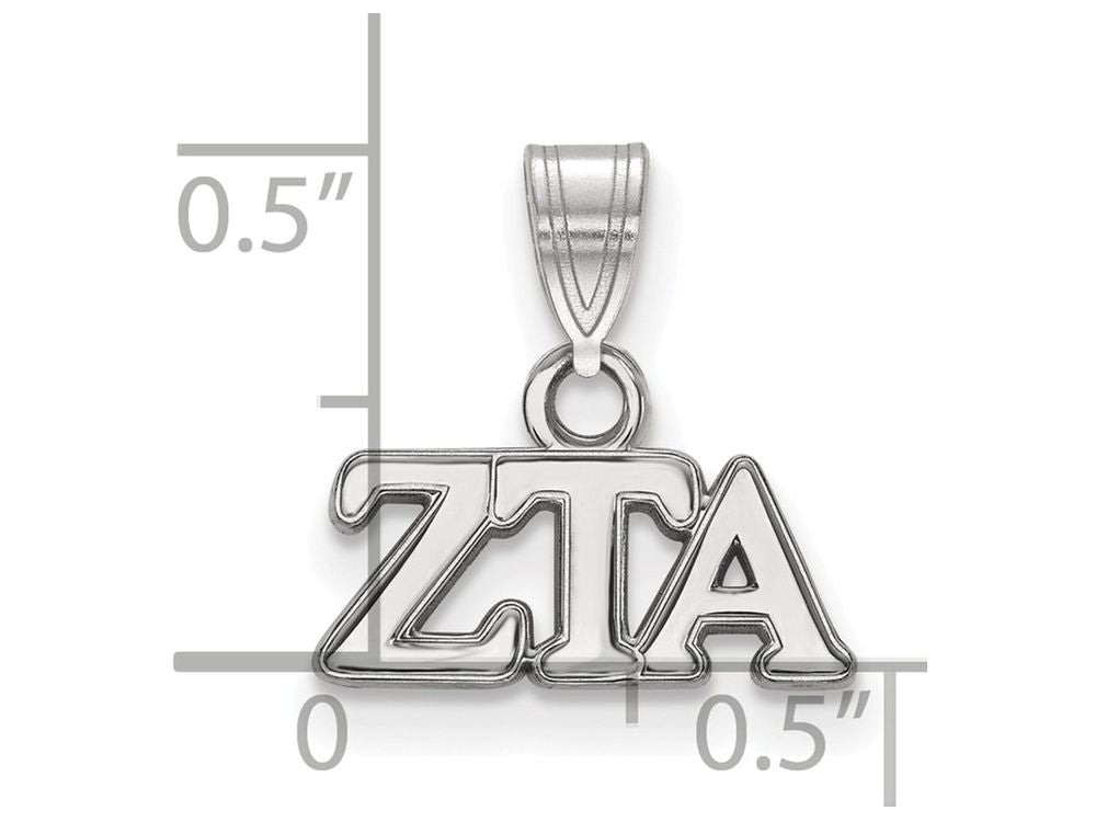 LogoArt Sterling Silver Zeta Tau Alpha Small Pendant Necklace