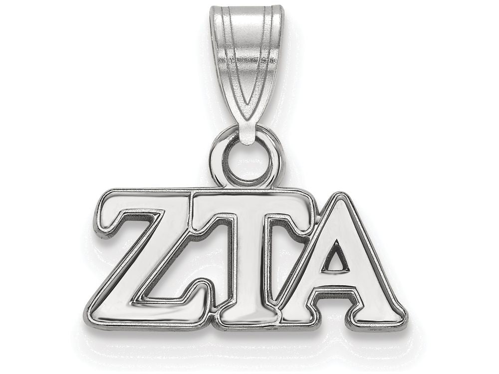 LogoArt Sterling Silver Zeta Tau Alpha Small Pendant Necklace