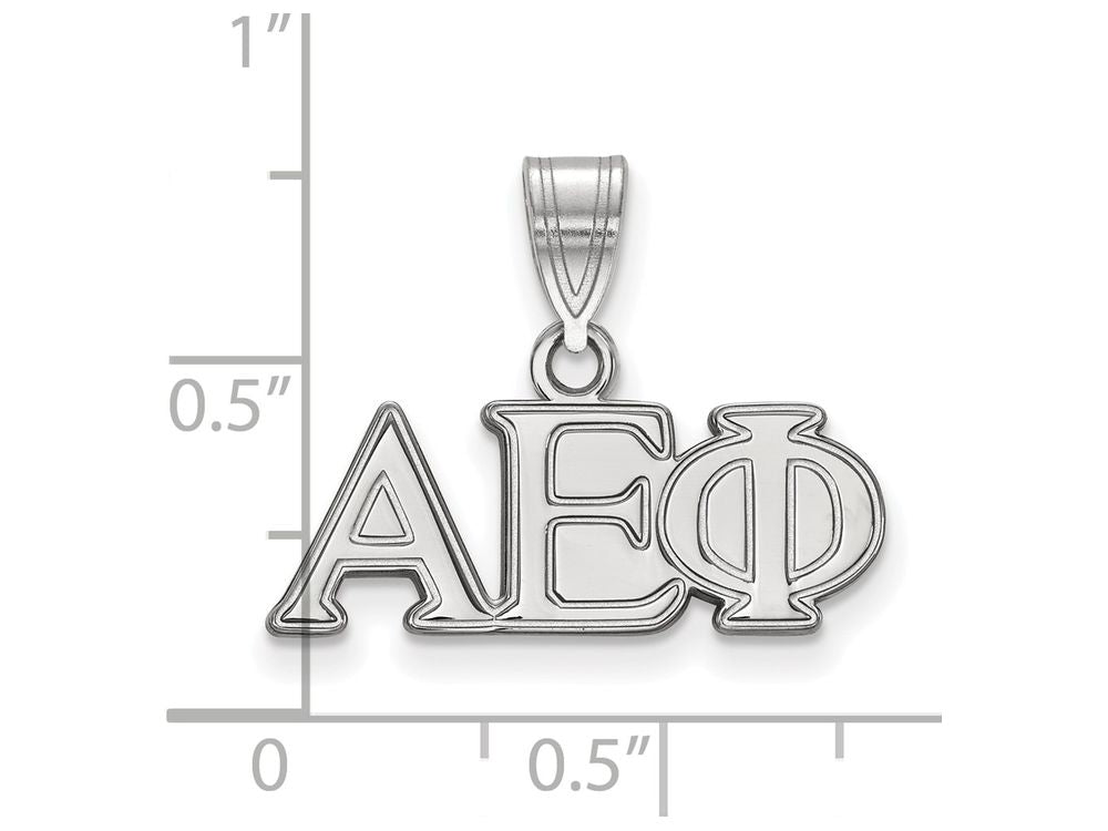 LogoArt Sterling Silver Alpha Epsilon Phi Medium Pendant Necklace