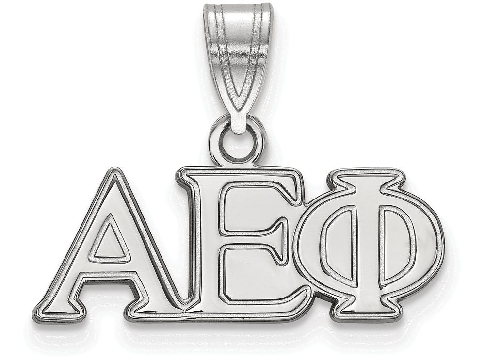 LogoArt Sterling Silver Alpha Epsilon Phi Medium Pendant Necklace