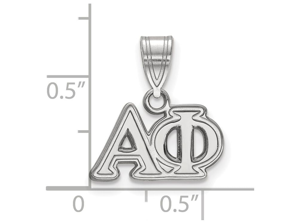 LogoArt Sterling Silver Alpha Phi Medium Pendant Necklace