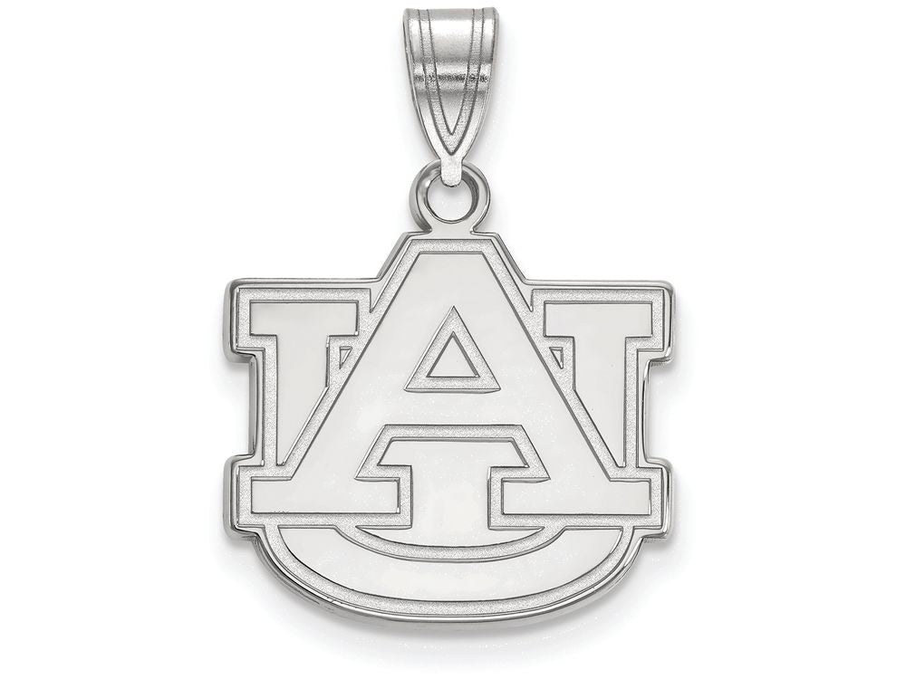 LogoArt Sterling Silver Auburn University Medium Pendant Necklace