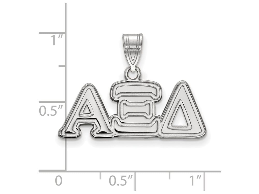 LogoArt Sterling Silver Alpha Xi Delta Medium Pendant Necklace