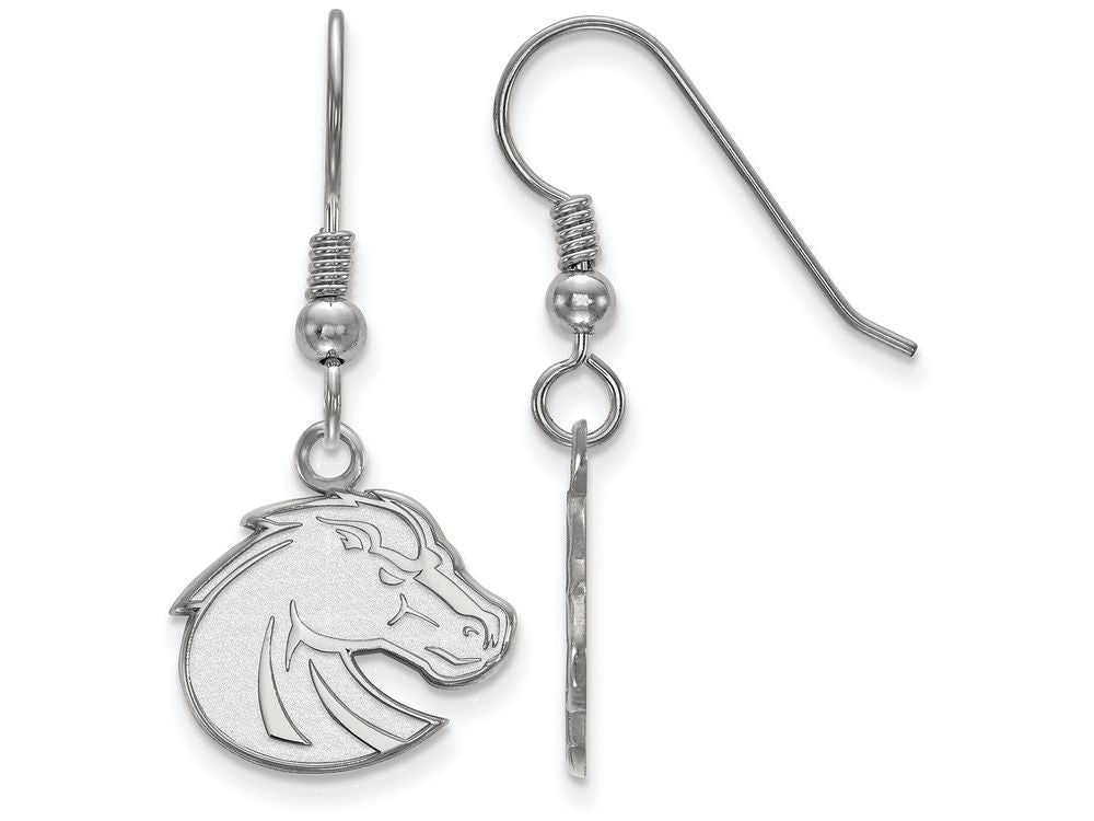 LogoArt Sterling Silver Boise State University Small Dangle Earrings Wire