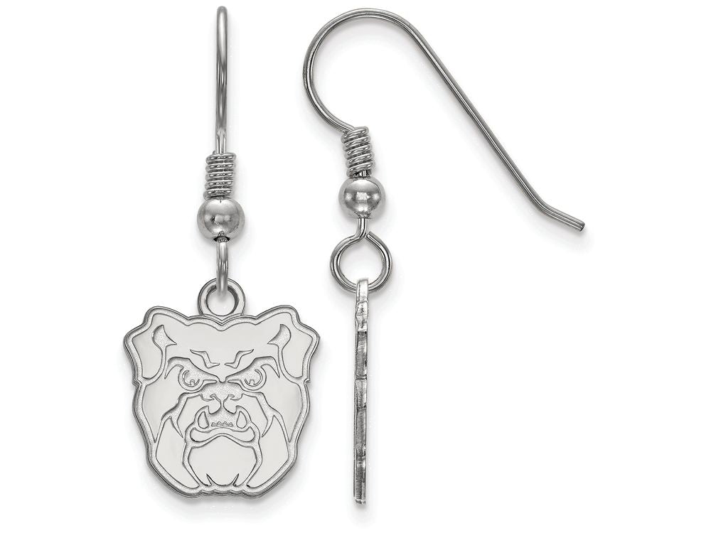 LogoArt Sterling Silver Butler University Small Dangle Earrings Wire