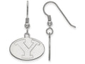 LogoArt Sterling Silver Brigham Young University Small Dangle Earrings Wire