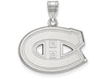 LogoArt Sterling Silver Montreal Canadiens Medium Pendant Necklace