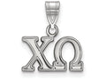 LogoArt Sterling Silver Chi Omega Medium Pendant Necklace