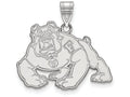 LogoArt Sterling Silver California State University Fresno Large Pendant Necklace