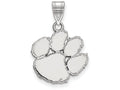 LogoArt Sterling Silver Clemson University Medium Pendant Necklace