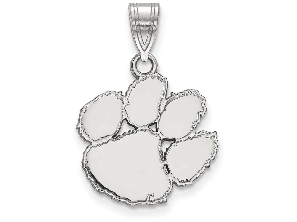 LogoArt Sterling Silver Clemson University Medium Pendant Necklace