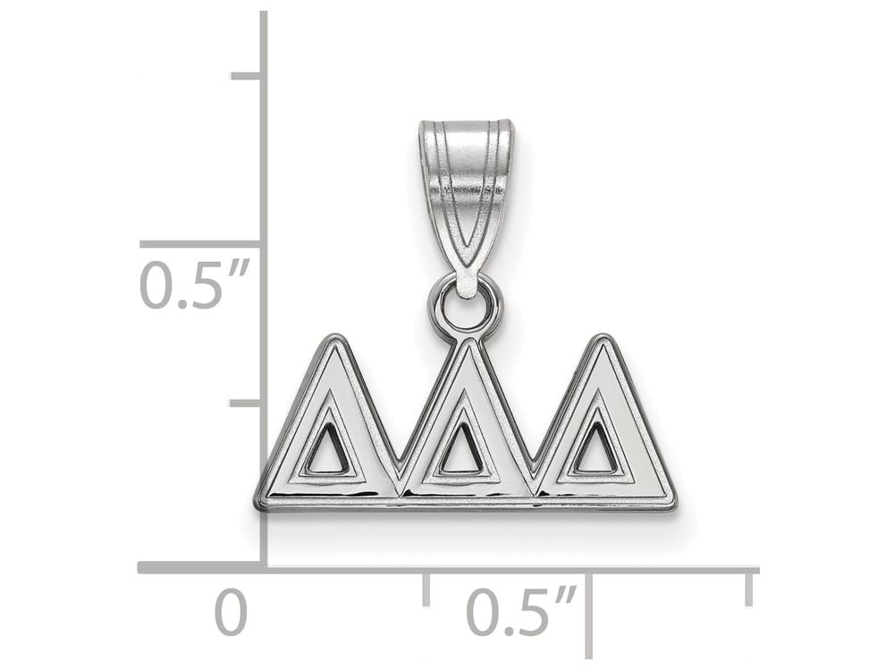 LogoArt Sterling Silver Delta Delta Delta Medium Pendant Necklace