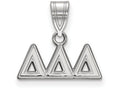 LogoArt Sterling Silver Delta Delta Delta Medium Pendant Necklace