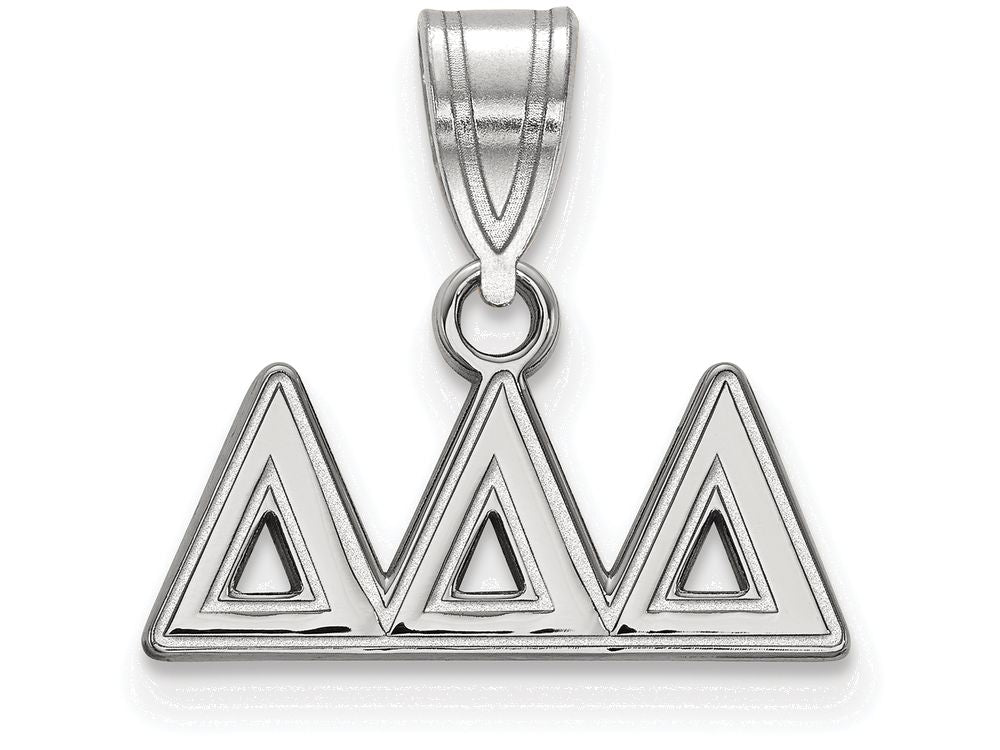 LogoArt Sterling Silver Delta Delta Delta Medium Pendant Necklace